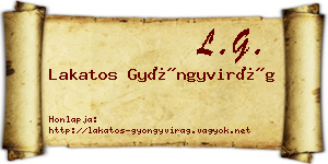Lakatos Gyöngyvirág névjegykártya